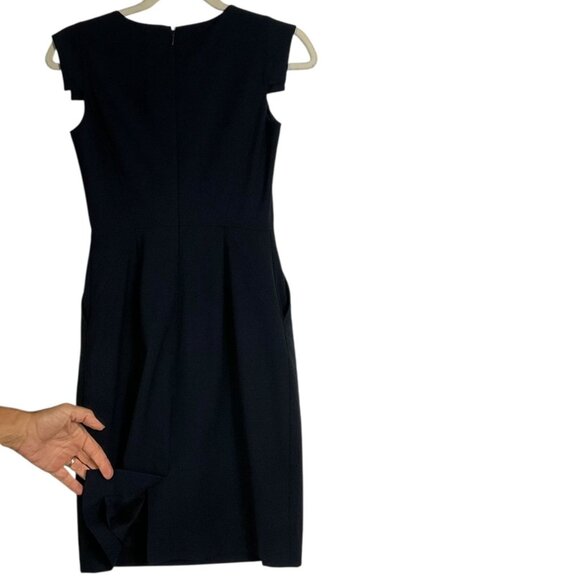 J.Crew 365 Resume Sheath in Navy Blue Italian Stretch Wool Dress, 00P - Picture 8 of 13